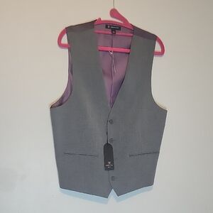 Men's Gray Vest by NY Collection